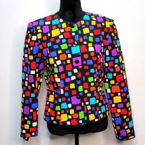 Maggie London Multicolor Jacket SIZE 8. #800